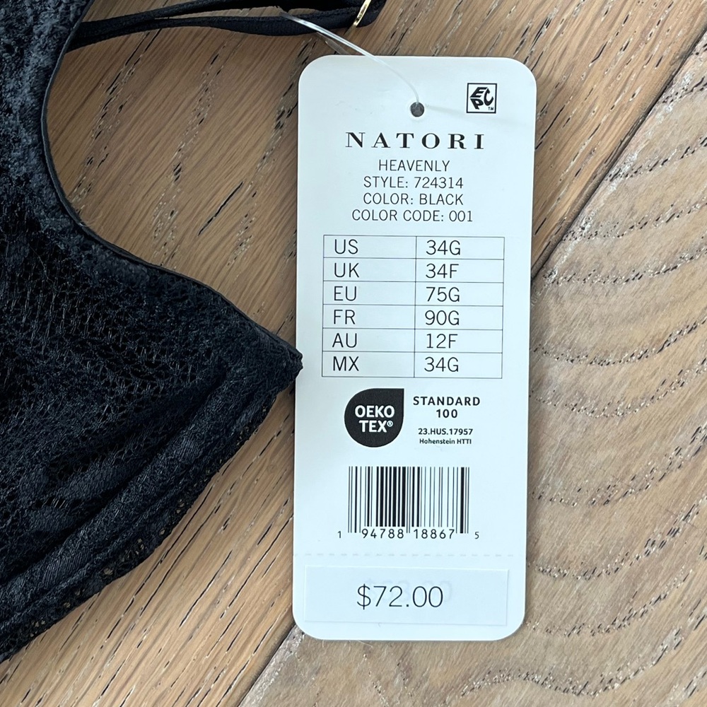 NWT Natori Women's Heavenly: Convertible Balconette Underwire, Black Lace - Picture 10 of 11
